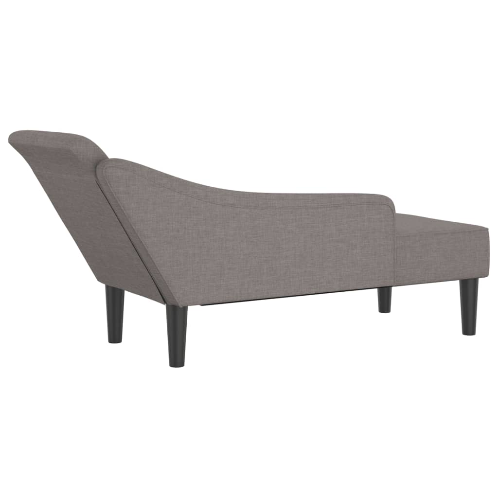 Chaiselongue mit Kissen Weinrot Stoff