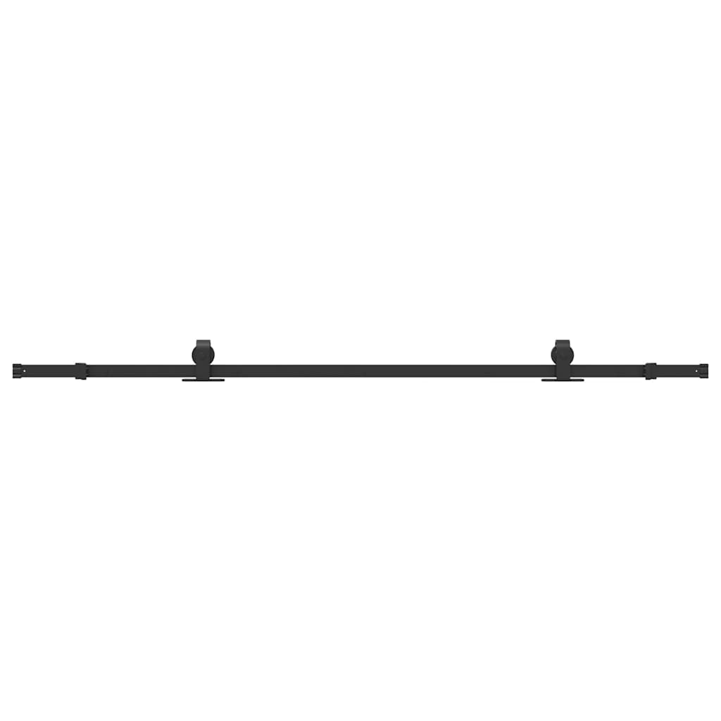 Schiebetürbeschlag-Set 183 cm Stahl Schwarz