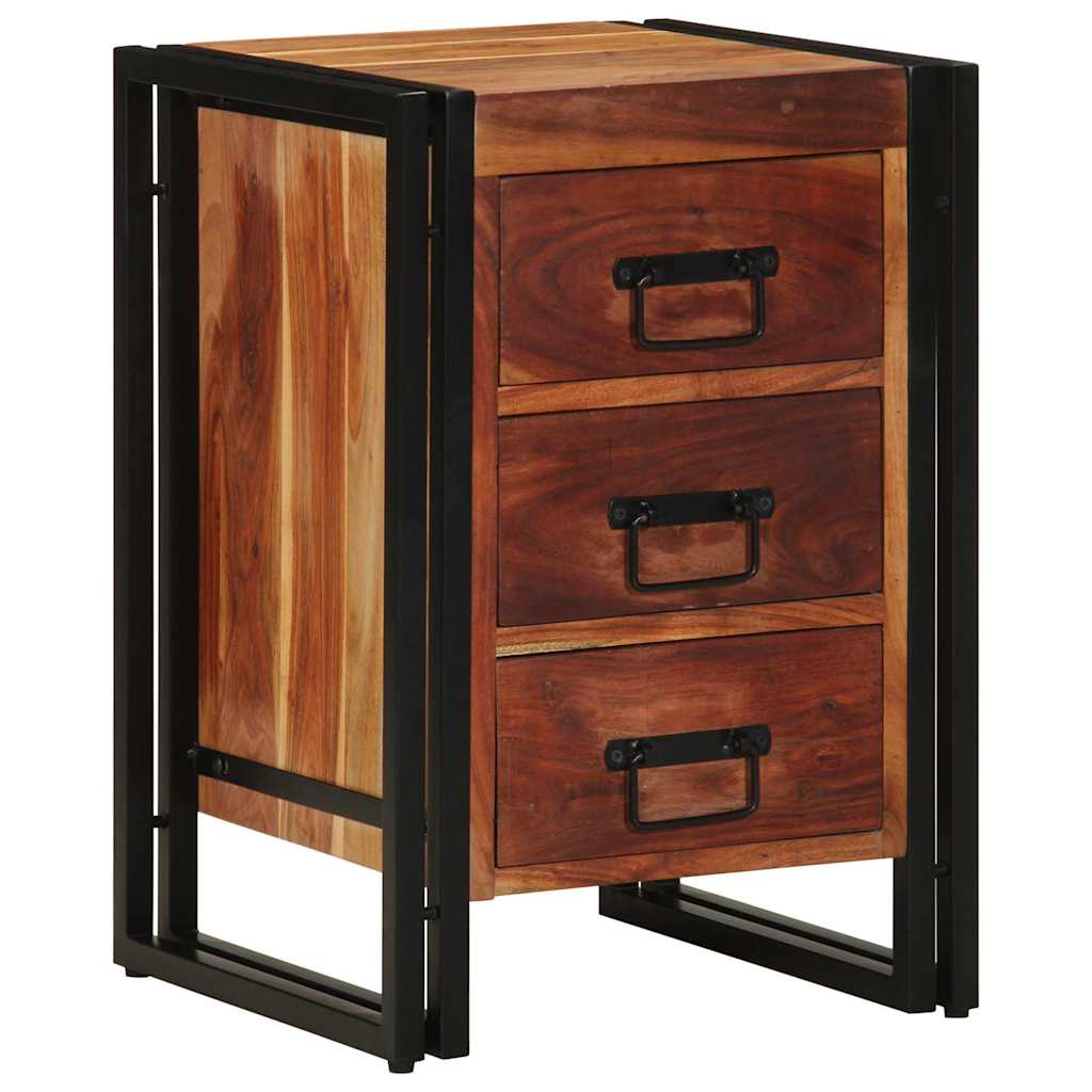 Nachttisch Braun 40 x 40 x 59 cm Massivholz Mango