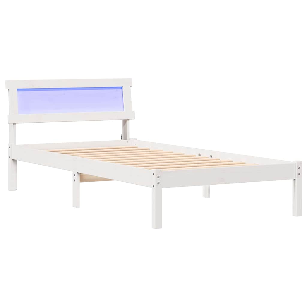 Bettgestell mit Kopfteil Braun 200 x 200 cm Massivholz Kiefer