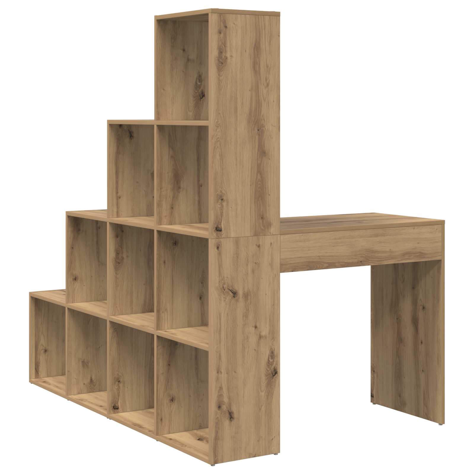 Eck-Schreibtisch Schwarz Eichen-Optik 101,5 x 149,5 x 149,5 cm