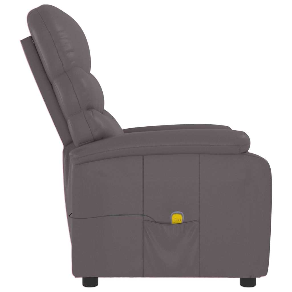 Massagesessel Grau Kunstleder