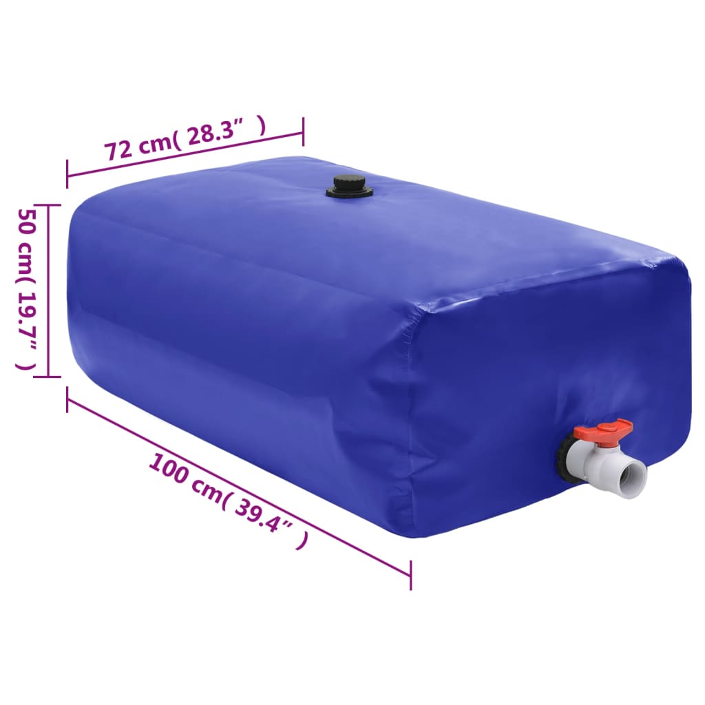 Wassertank mit Wasserhahn Faltbar 100 L PVC
