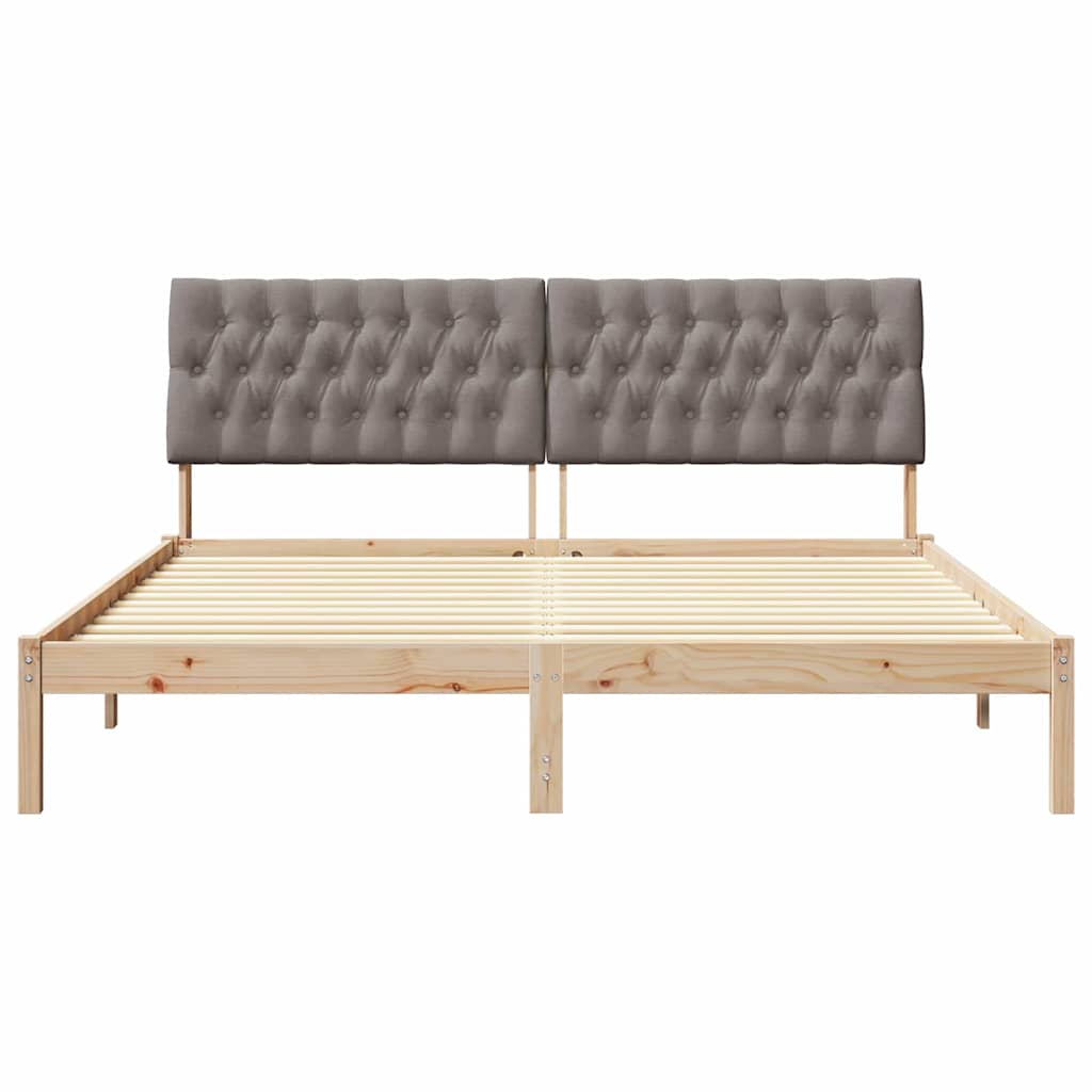 Bettgestell mit gepolstertem Kopfteil Braun 200 x 200 cm