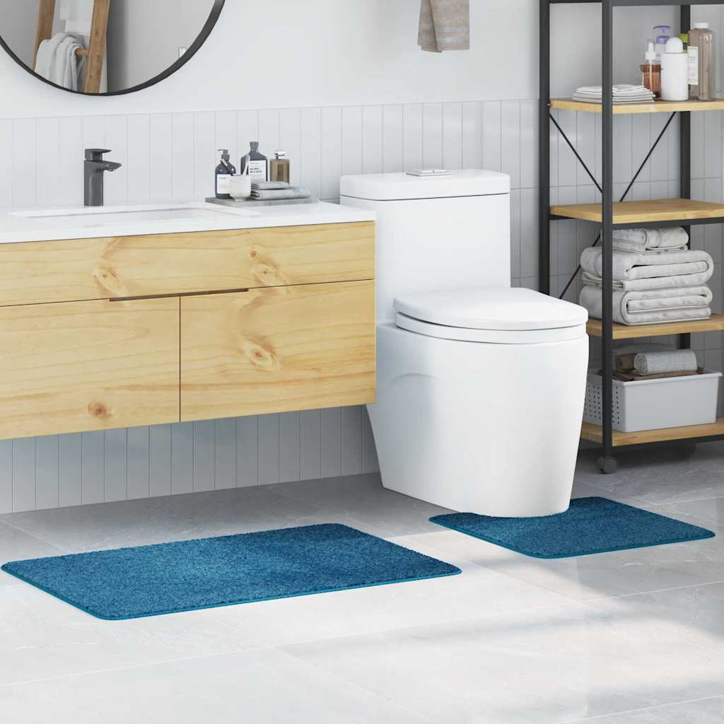Anti-Rutsch Badematten-Set 2 pcs Dunkelgrau PP