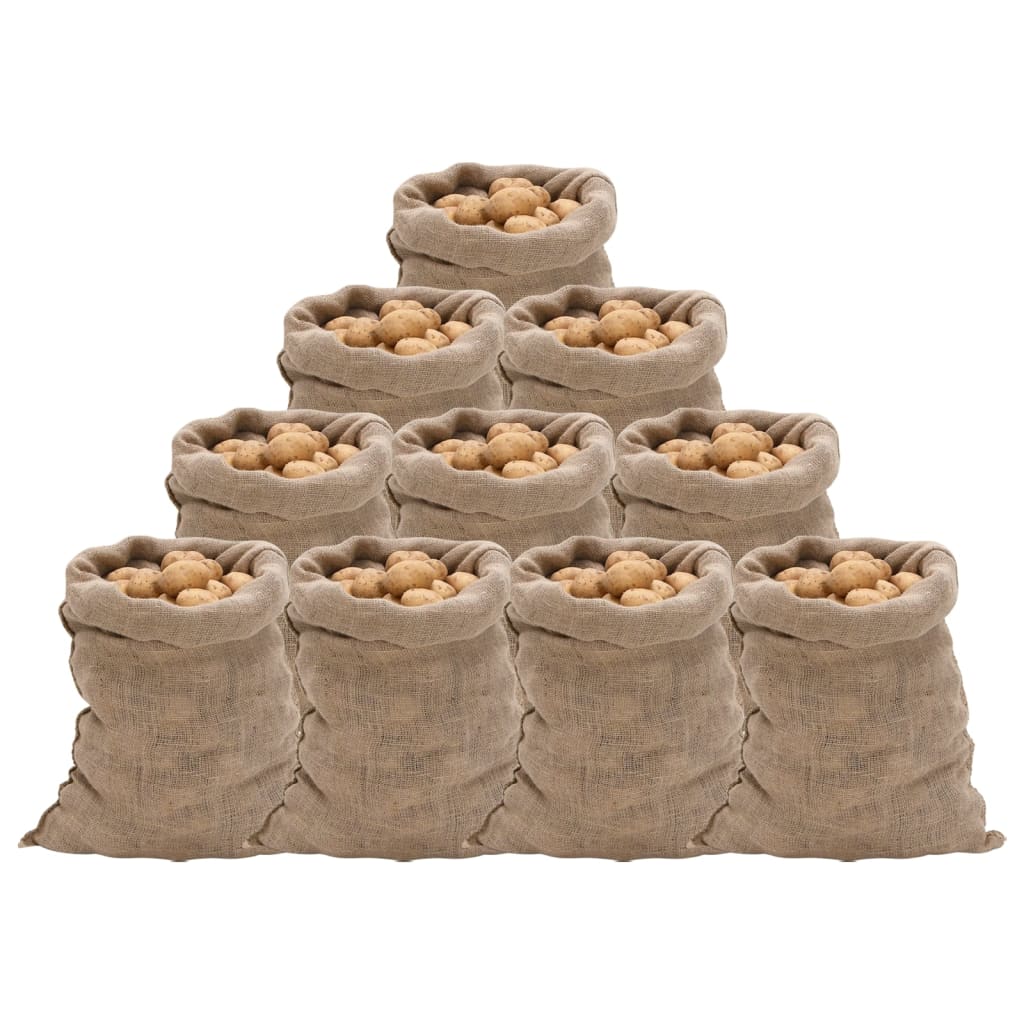 Jutesäcke 5 Stück 60 x 105 cm 100 % Jute 220 g/m²