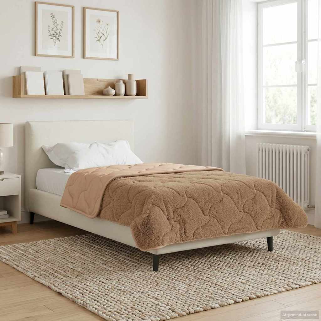Winterbettdecke Gepolstert Anthrazit 135 x 200 cm