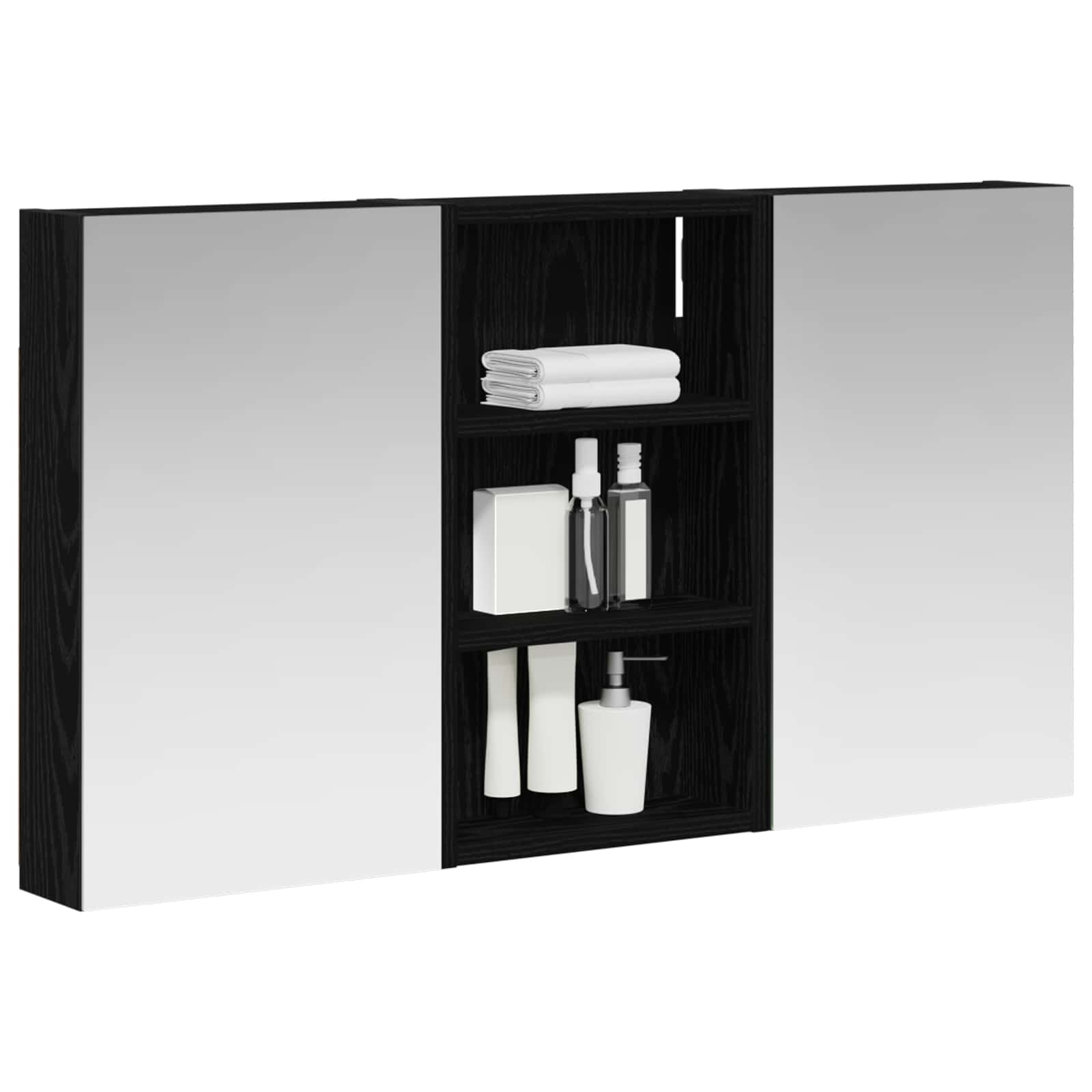 Badezimmerschrank-Set 3 pcs 80 x 10,5 x 50 cm Holzwerkstoff