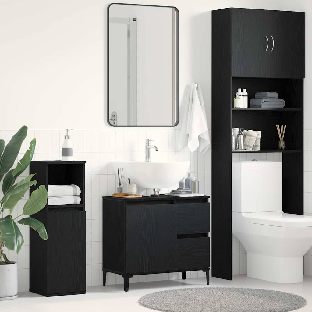 Badschrank Weiß 65x33x60 cm Holzwerkstoff