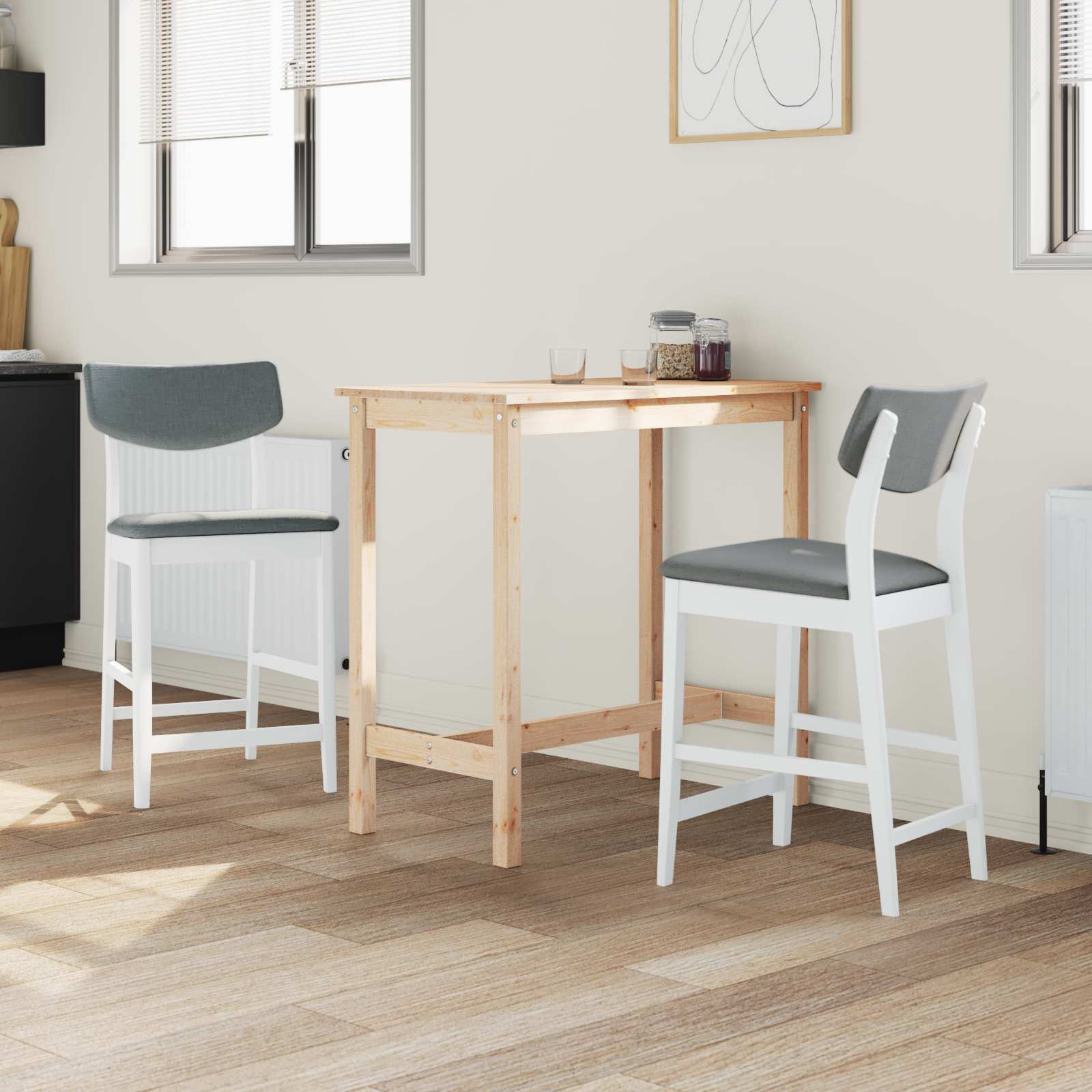 Esszimmerstühle 2 pcs Hellbraun 48 x 49 x 95 cm