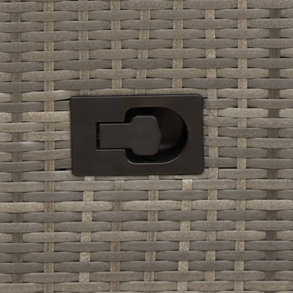 Gartensessel Verstellbar mit Kissen Schwarz Poly Rattan