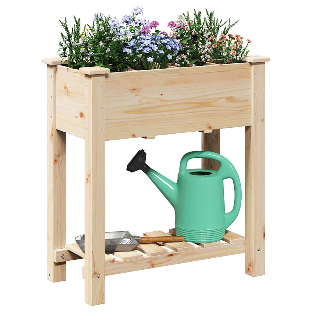 Garten-Pflanzgefäß mit Regal Beige 71 x 37 x 76,5 cm