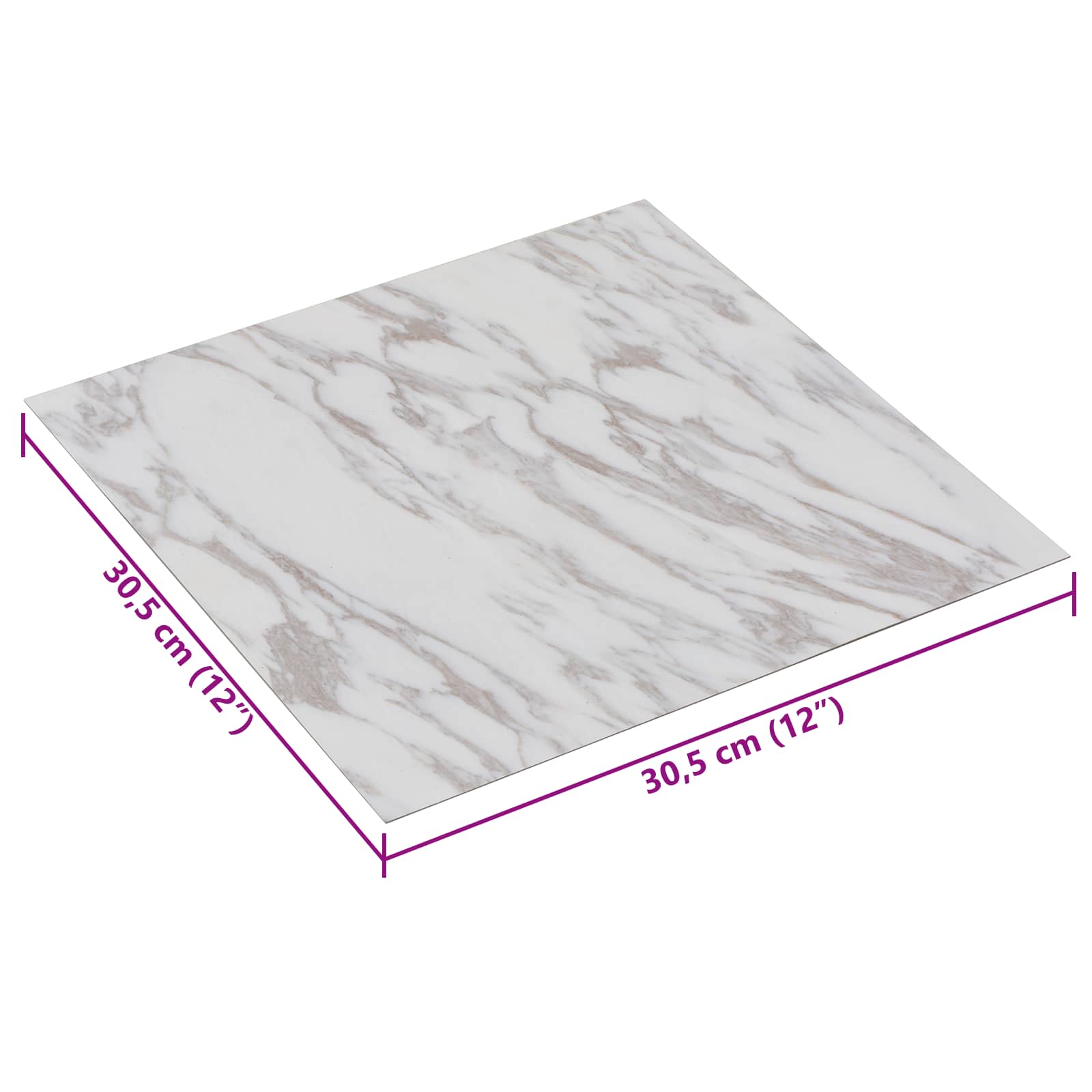 Selbstklebende Bodenplanken 30,5 x 30,5 cm 20 pcs PVC Betongrau
