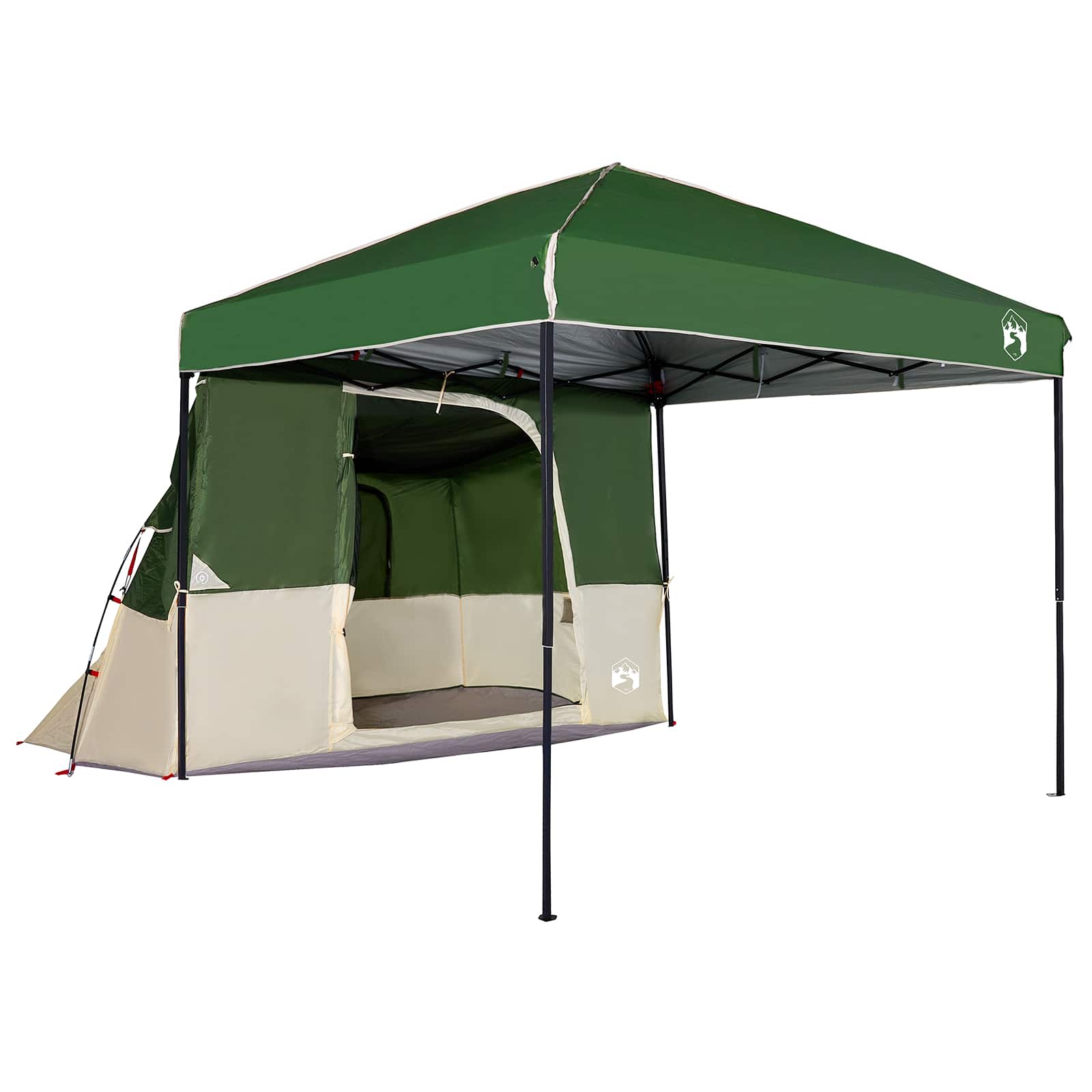 Camping-Zelt-Set mit Dach 2 pcs Blau Taffeta und Stoff