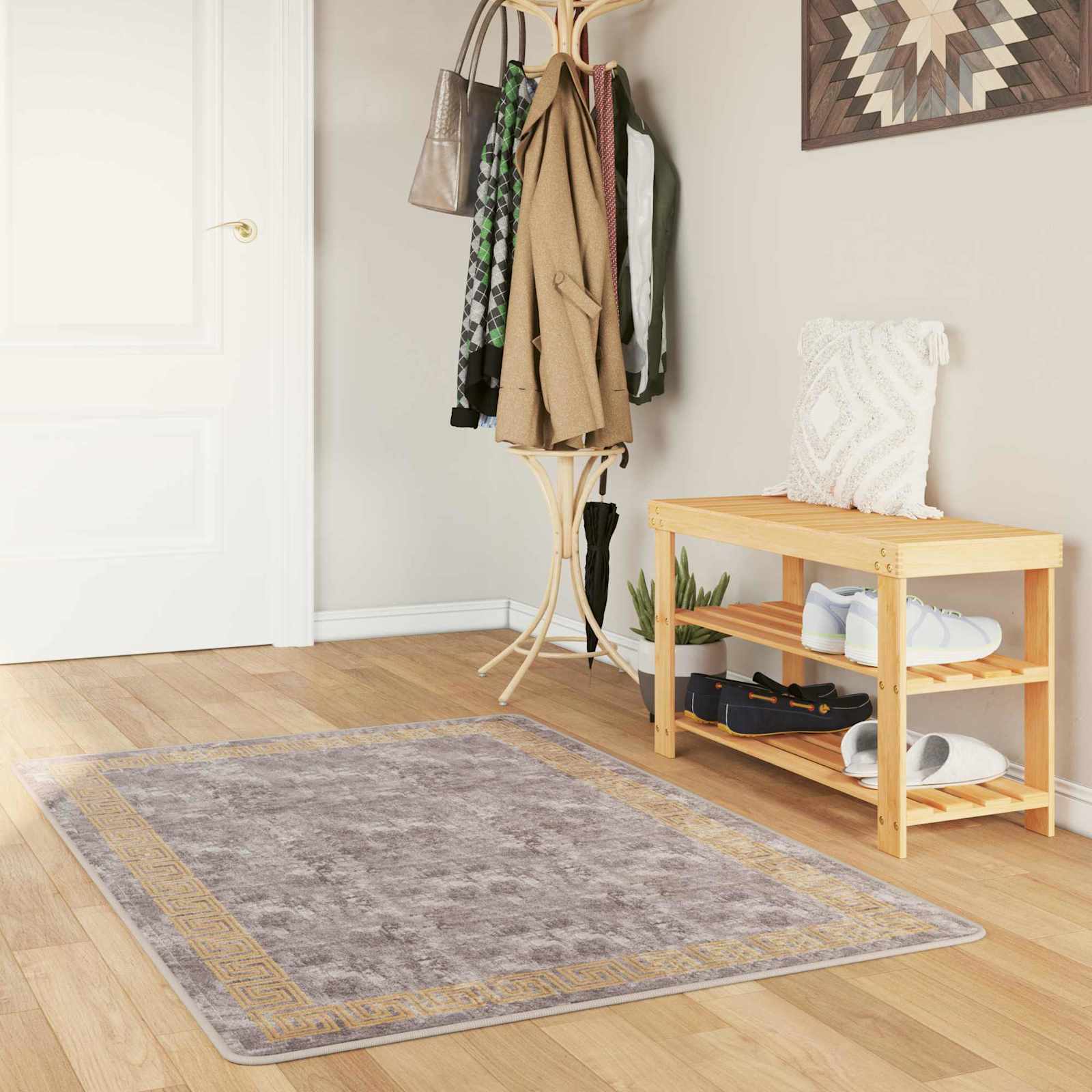 Teppich Waschbar Mehrfarbig 160x230 cm