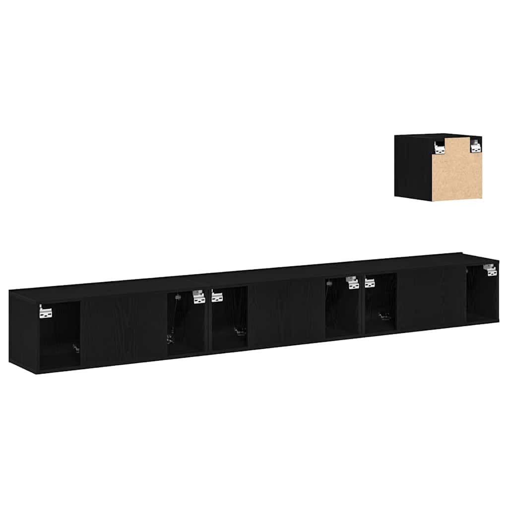 4-tlg. TV-Schrank-Set Weiß Holzwerkstoff