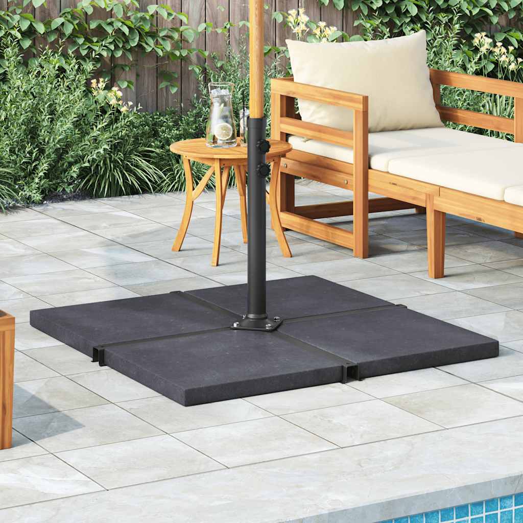 Sonnenschirm-Gewichtsplatte Granit 25 kg Quadratisch Grau