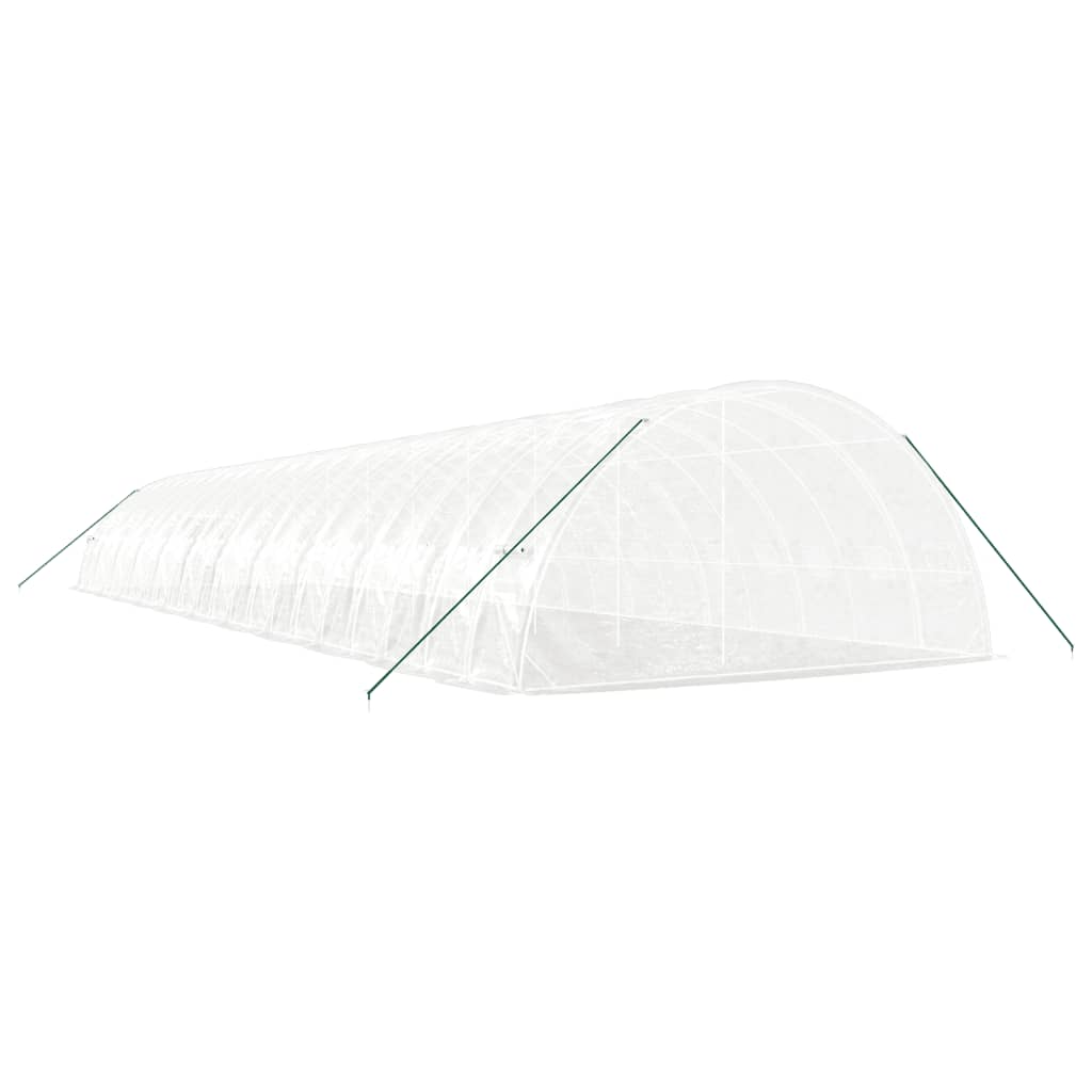 Gewächshaus mit Stahlrahmen Grün 24 m² 6x4x2,85 m