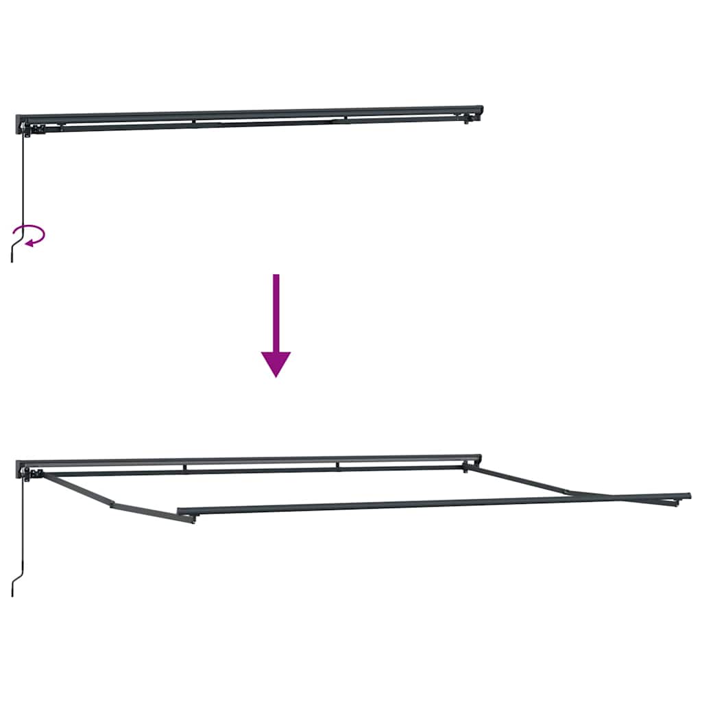 Markisenrahmen Verstellbar Weiß 2,5 x 2 m Stahl