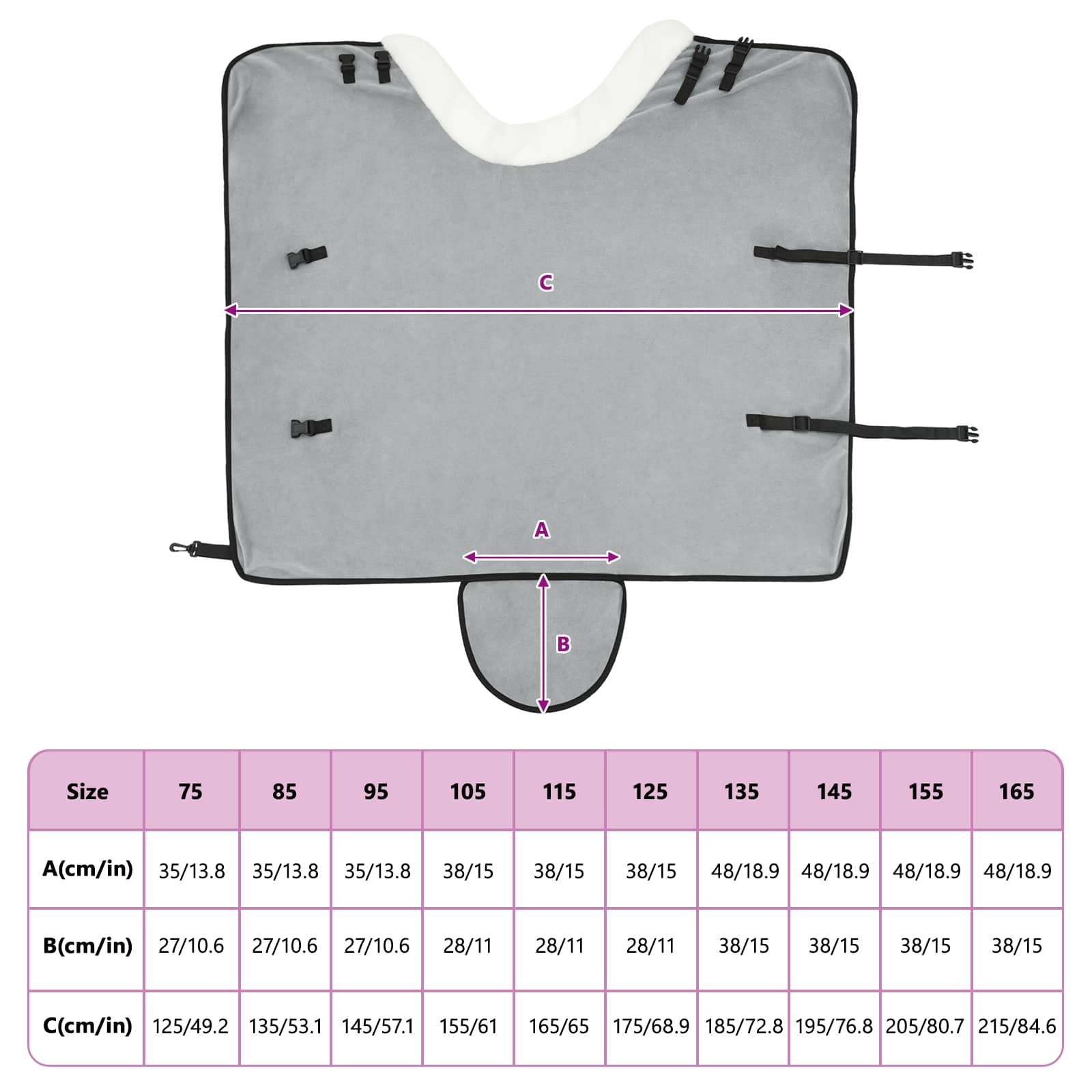 Pferdedecke Volles Aqua 75 cm Polarfleece