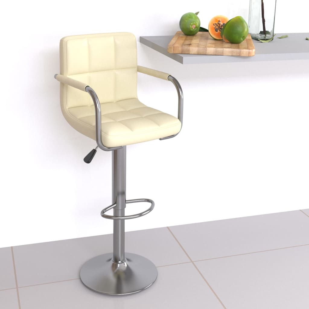 Barhocker 2 Stk. Rot Kunstleder