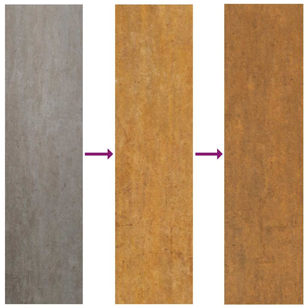 Gartentor 100x75 cm Cortenstahl Bambus-Design
