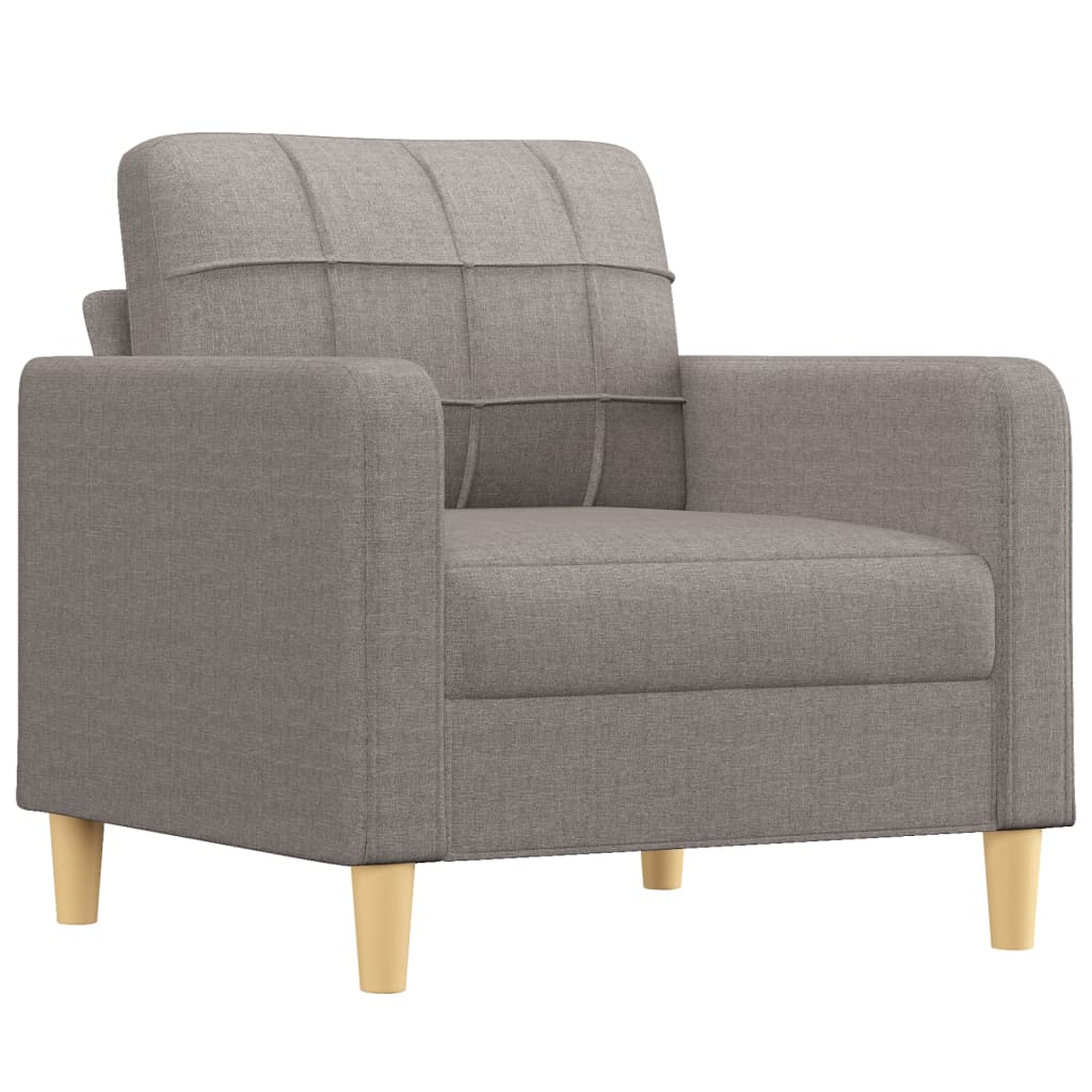 4-tlg. Sofagarnitur mit Kissen Braun Stoff