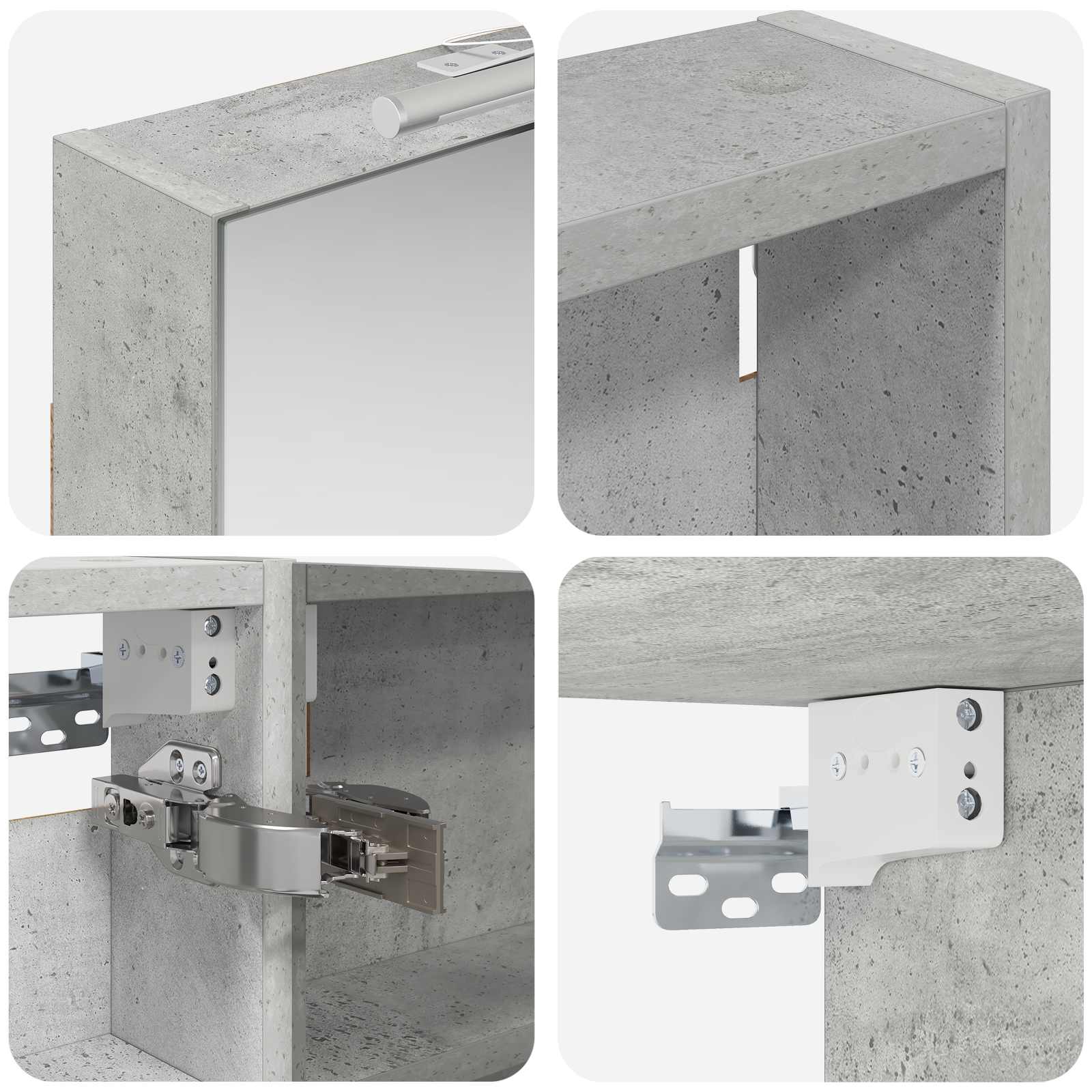 Badezimmerschrank-Set 3 pcs 80 x 10,5 x 50 cm Holzwerkstoff