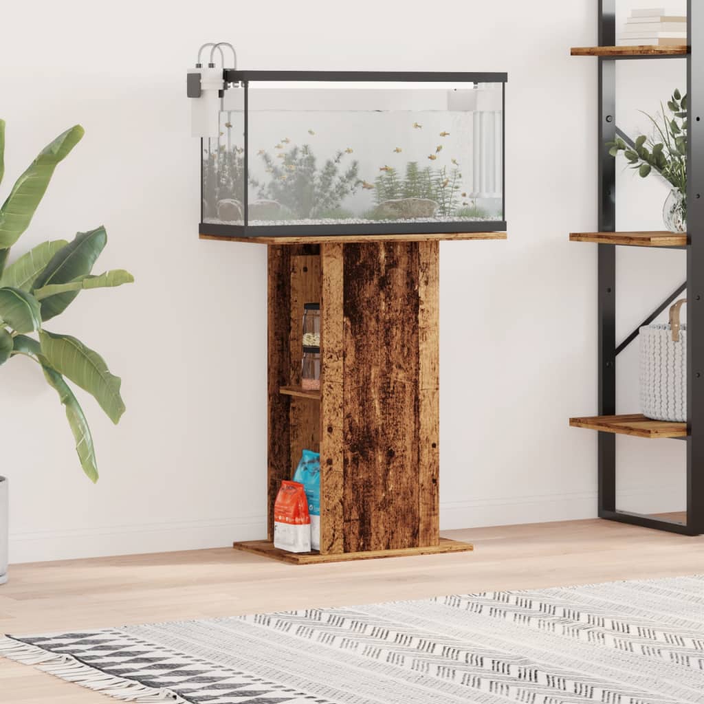 Aquariumständer Weiß 60,5x36x72,5 cm Holzwerkstoff