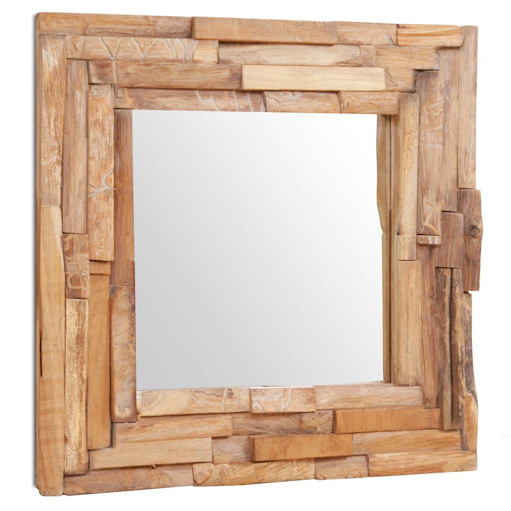 Dekorativer Spiegel Teak 120 x 60 cm Rechteckig