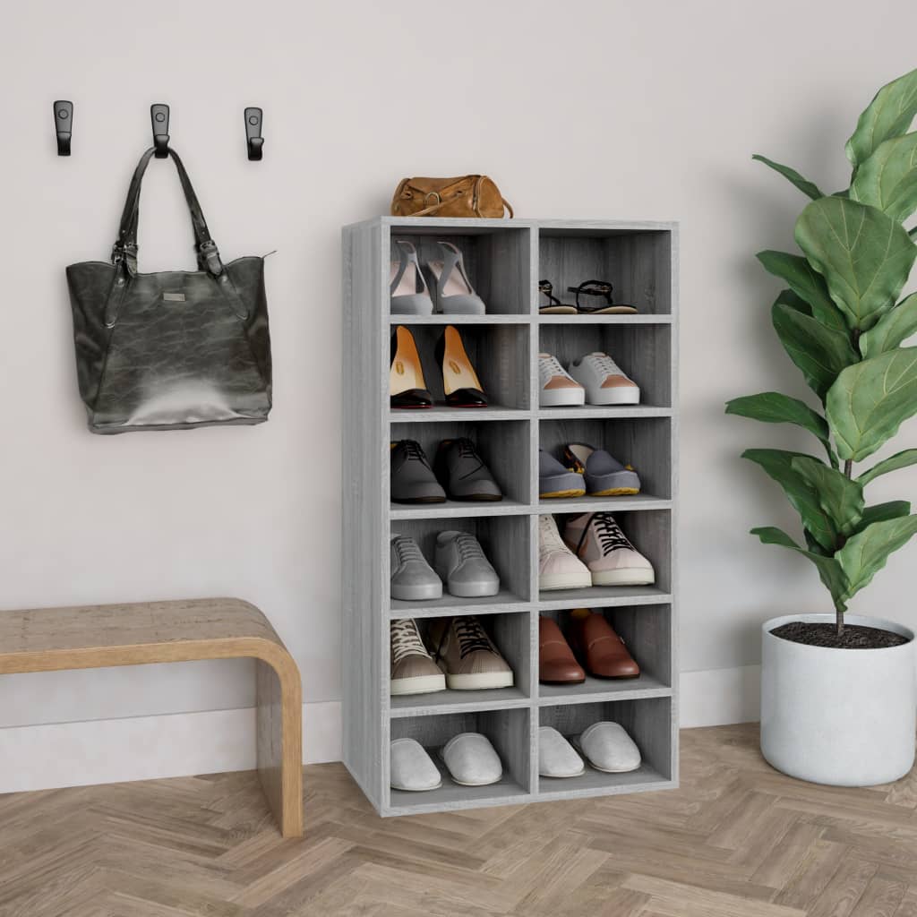 Schuhregal Weiß 54x34x100,5 cm Holzwerkstoff