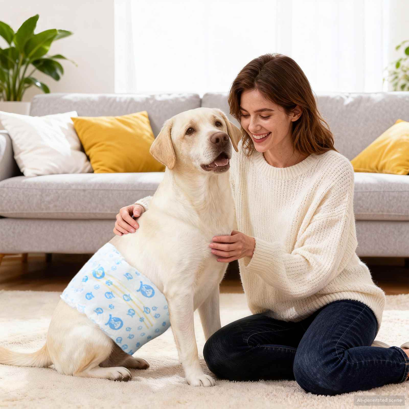Einweg-Hundewindel für Rüden 30 pcs Weiß XS