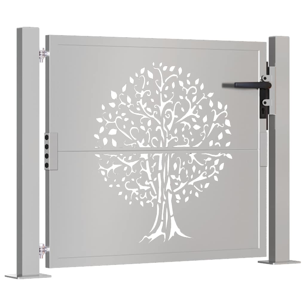 Gartentor 100x75 cm Cortenstahl Baumdesign