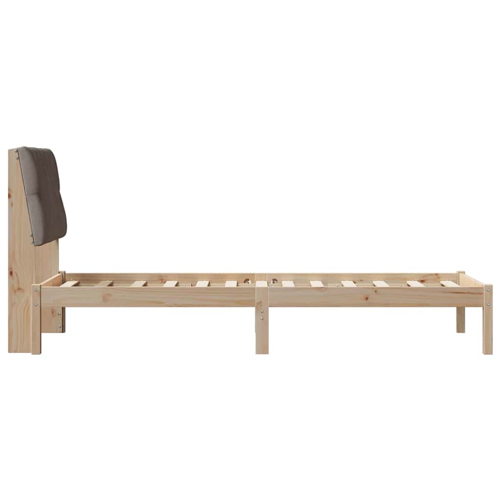 Bettgestell mit gepolstertem Kopfteil Braun 200 x 200 cm
