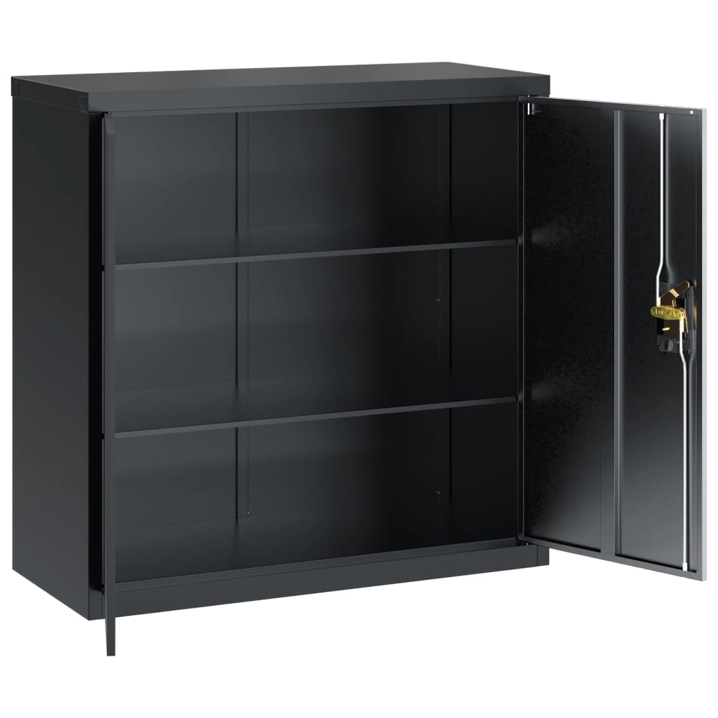 Aktenschrank Weiß 90x40x110 cm Stahl