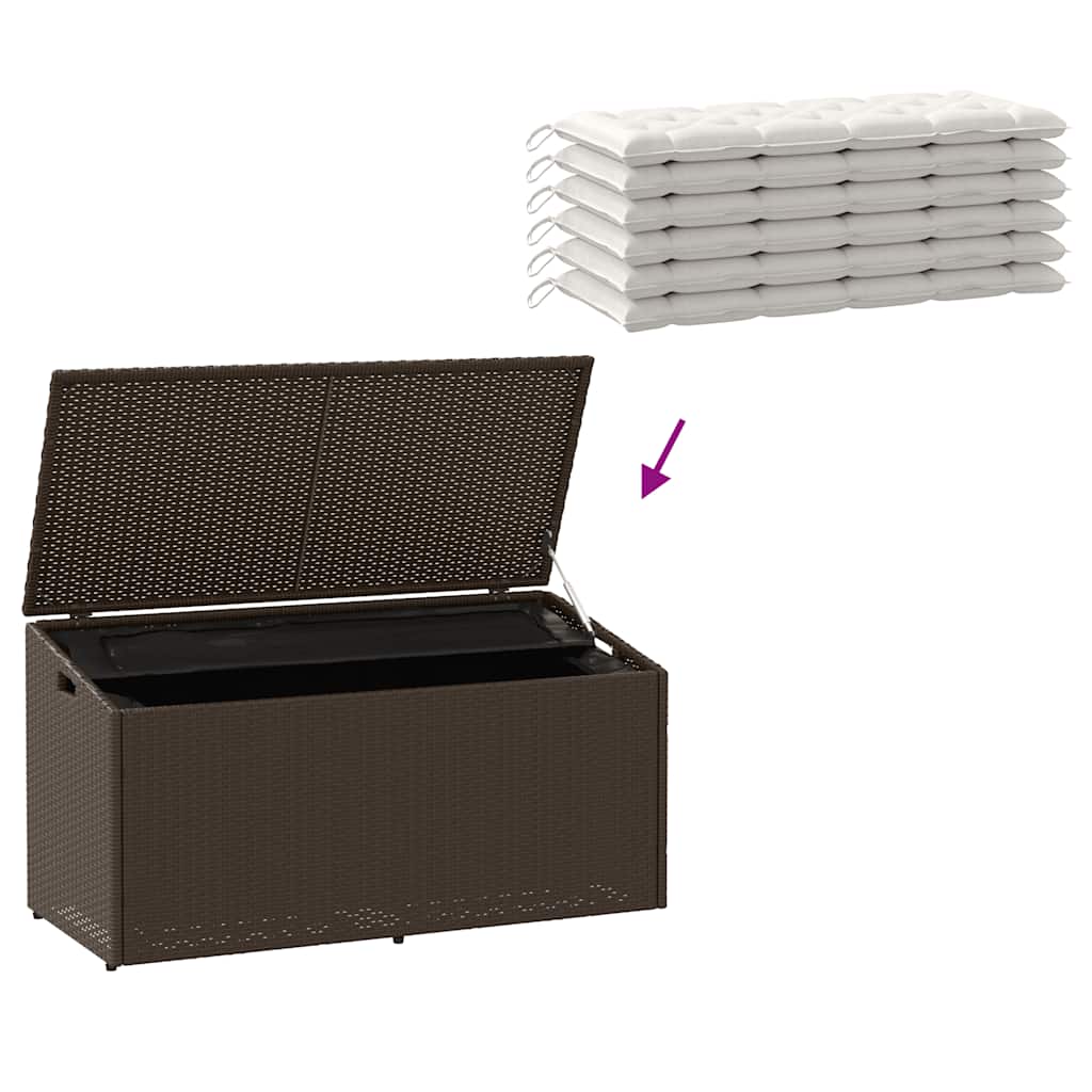Garten-Aufbewahrungsbox Schwarz 110 x 50 x 58 cm Poly Rattan