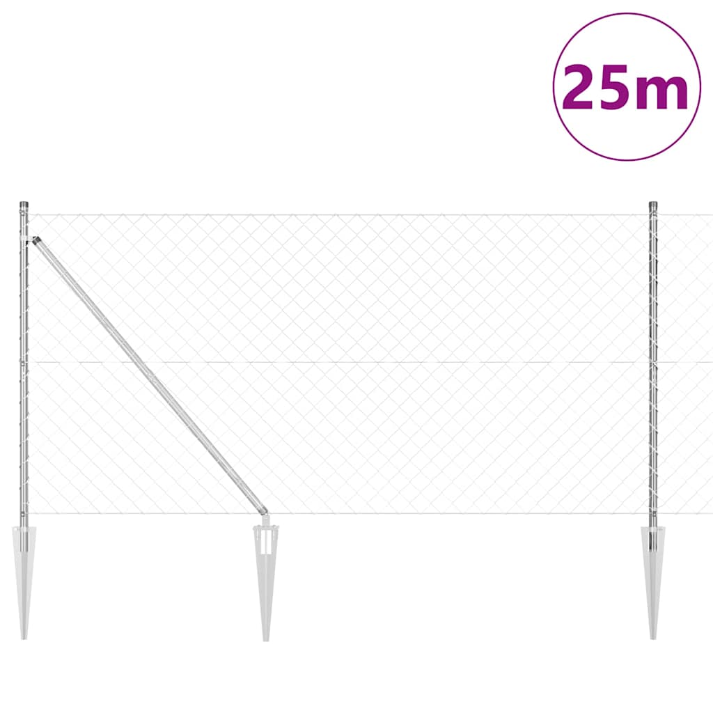 Outdoor Kettenglied-Zaun Erdfixierung 10 x 0,4 m Grün Netz