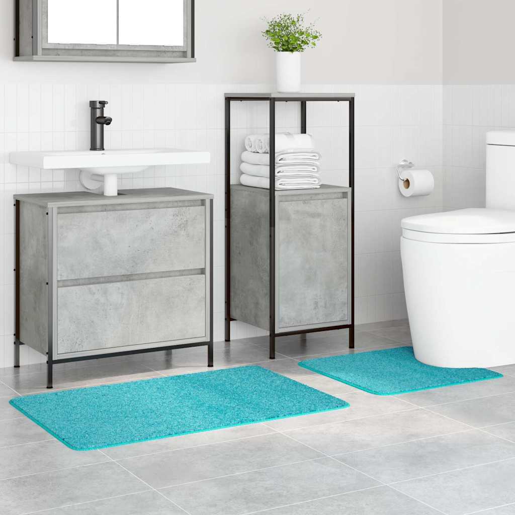 Anti-Rutsch Badematten-Set 2 pcs Dunkelgrau PP