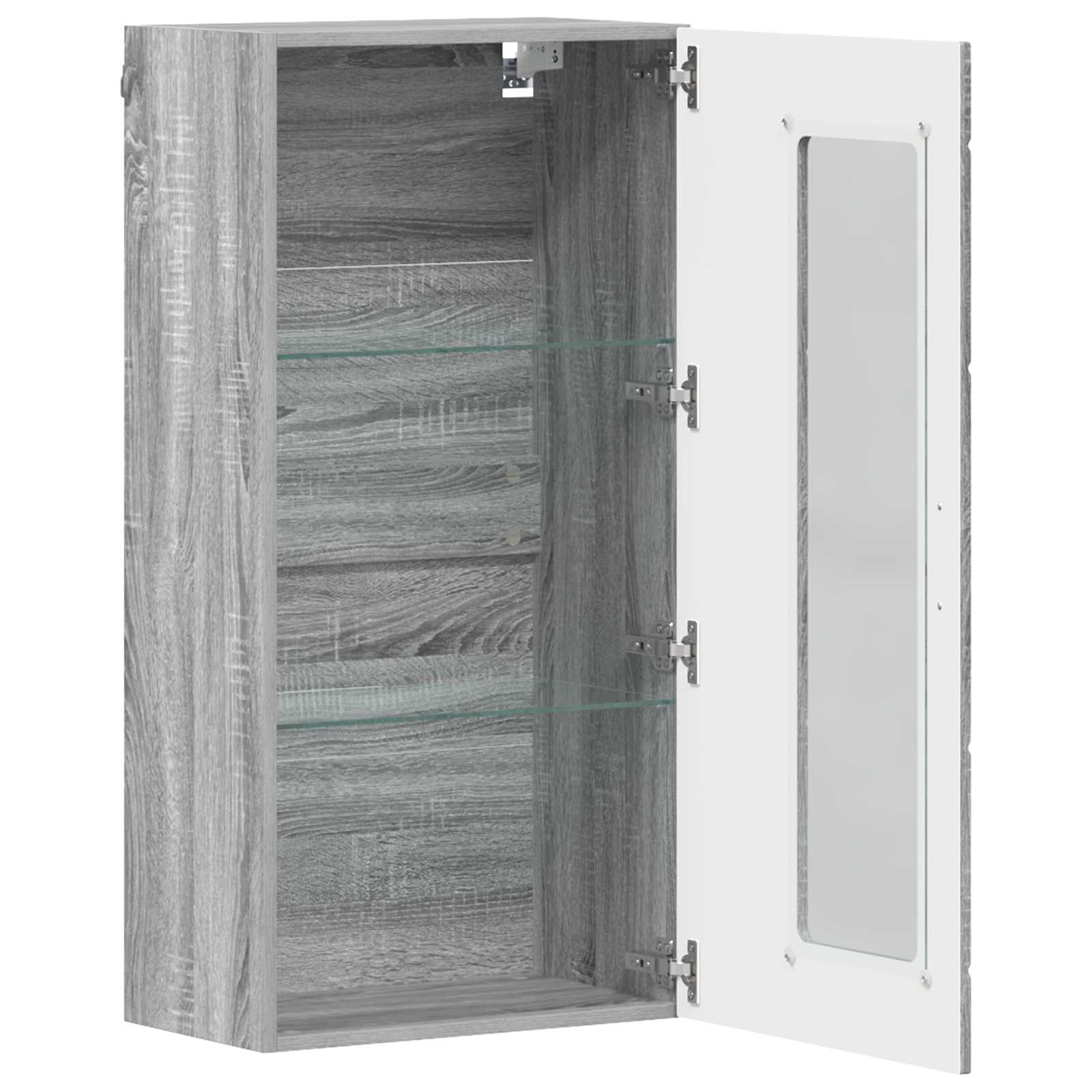 Highboard mit Regal FLORIN Weiß 60 x 35 x 182 cm Holzwerkstoff