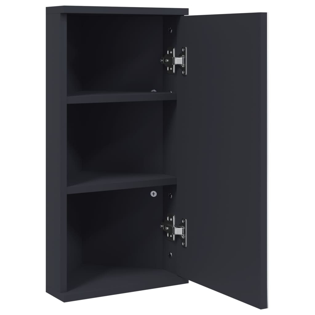 Eck-Spiegelschrank Weiß 30x24x60 cm