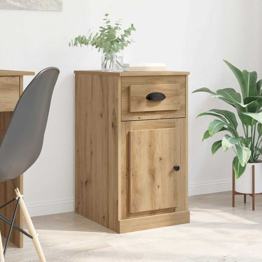 Beistellschrank mit Schublade Weiß 40x50x75 cm Holzwerkstoff