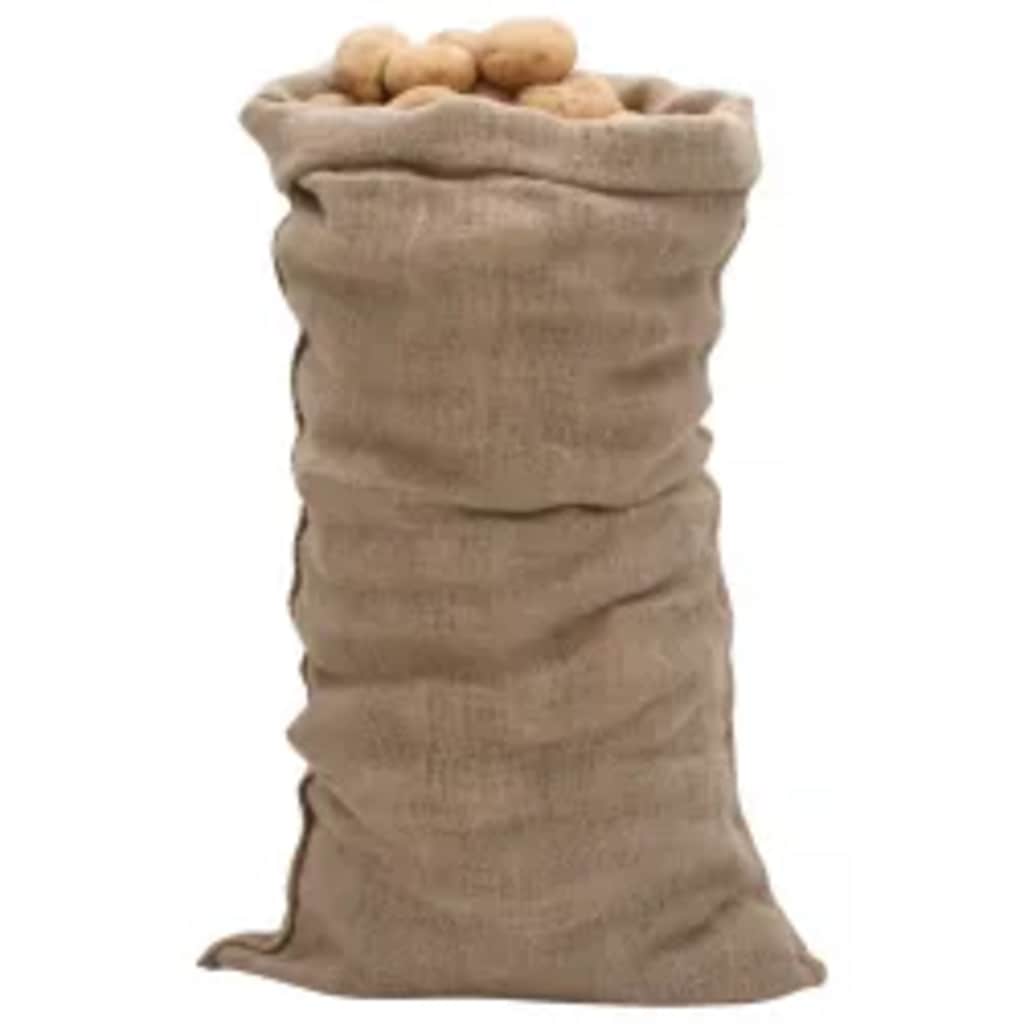Jutesäcke 5 Stück 60 x 105 cm 100 % Jute 220 g/m²