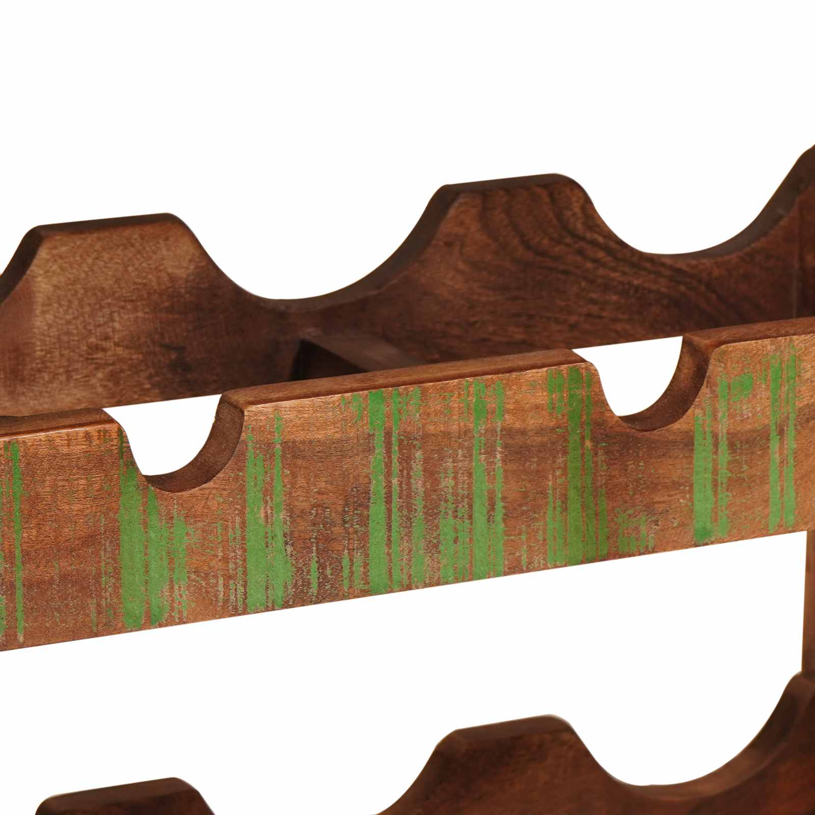Weinregal Braun 60 x 45 x 33 cm Massives grobes Mangoholz