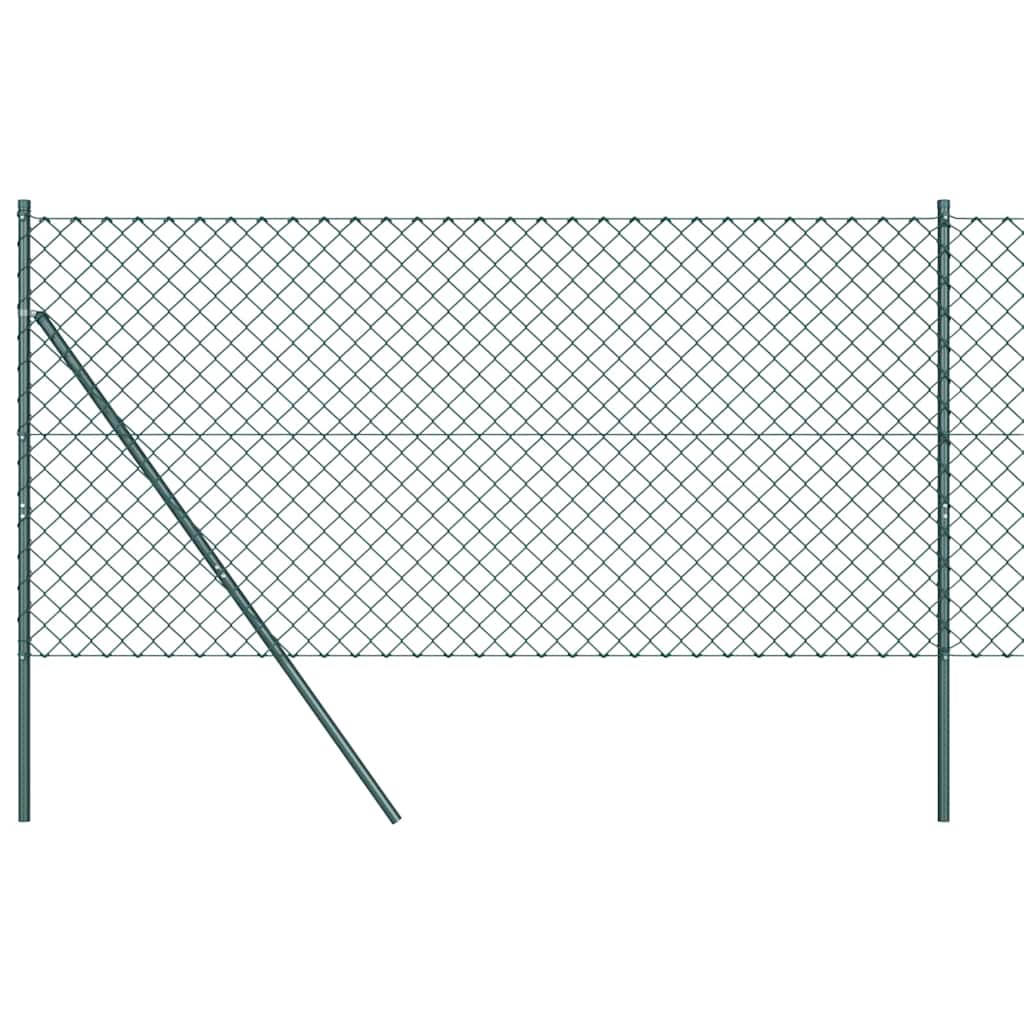 Outdoor Kettenglied-Zaun Erdfixierung 10 x 0,4 m Grün Netz