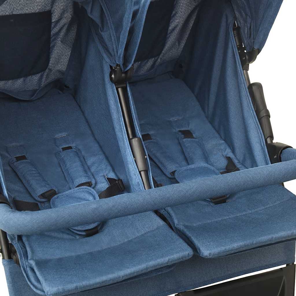 Geschwisterwagen Hellgrau Stahl
