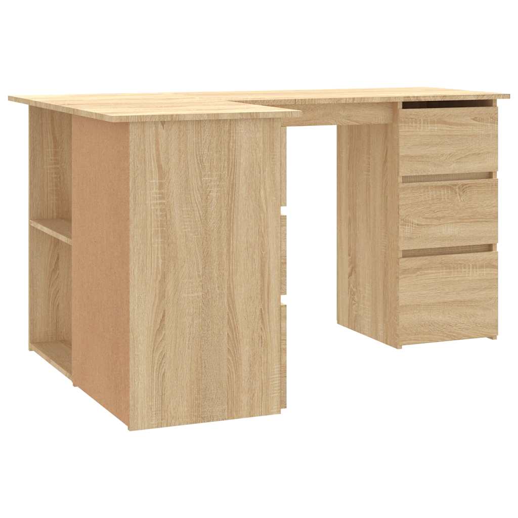 Eckschreibtisch Weiß 145x100x76 cm Holzwerkstoff