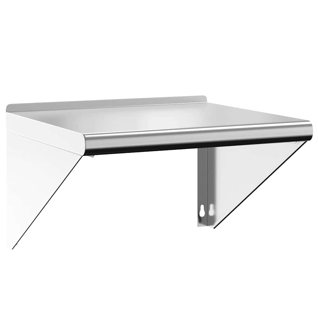 Wandregal 100x45x31 cm Silbern Edelstahl