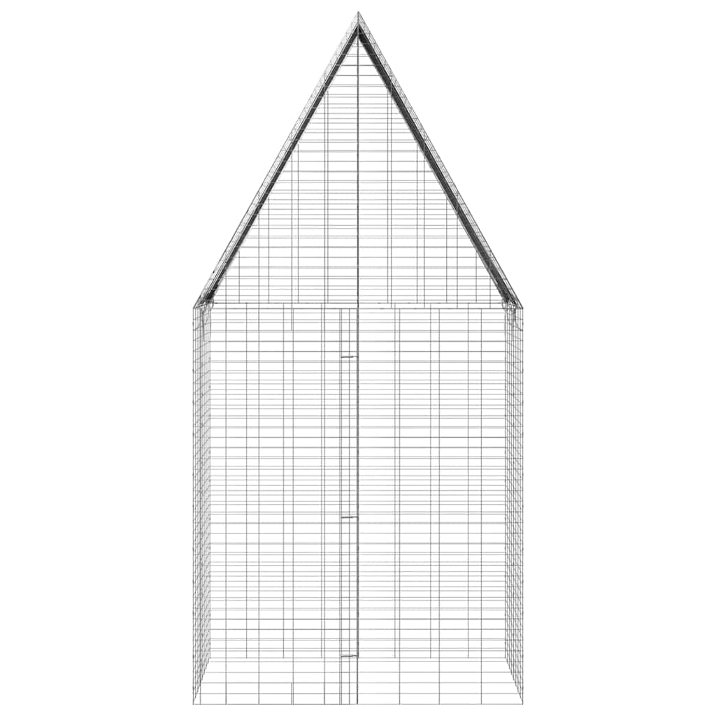 Hühnerkäfig 2 pcs Silber 600 x 100 x 210 cm Verzinkter Stahl