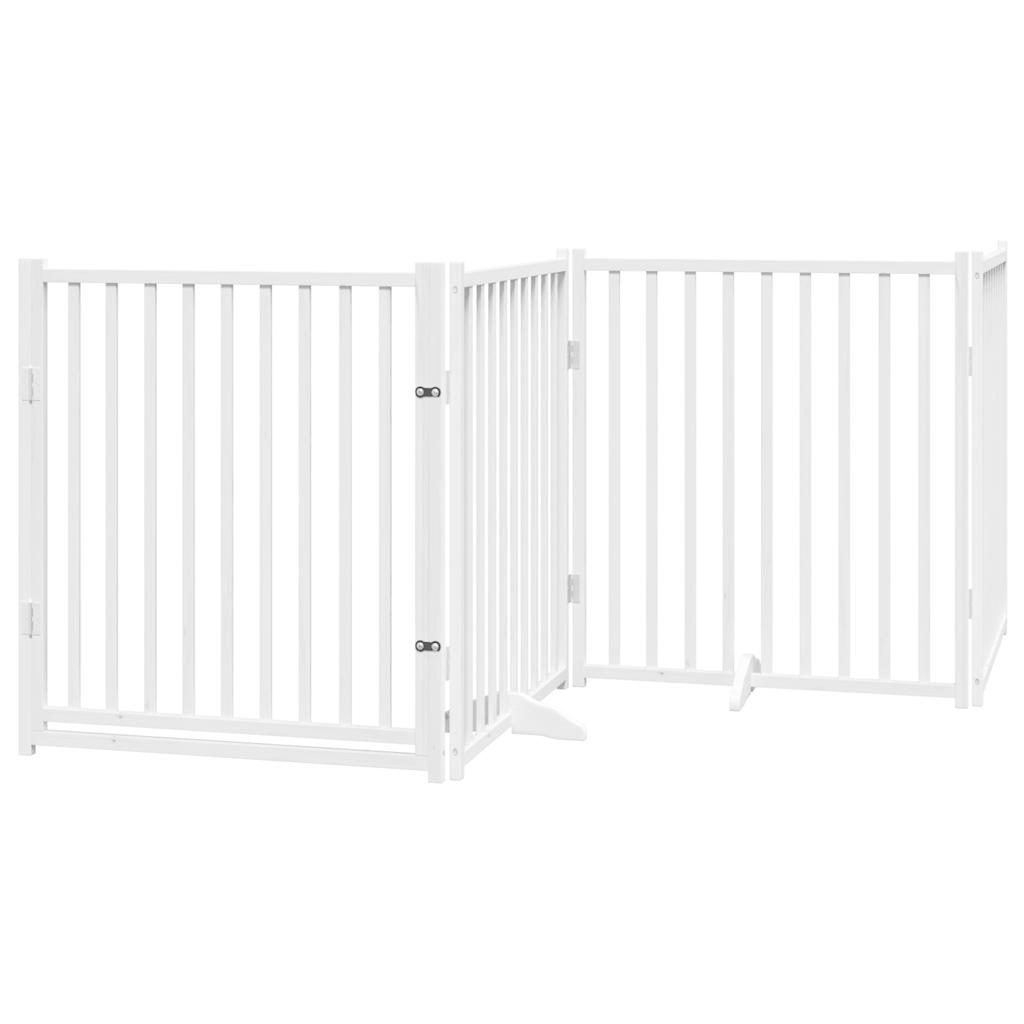 3-tlg. Hundetor Faltbar 150 cm Massivholz Tanne