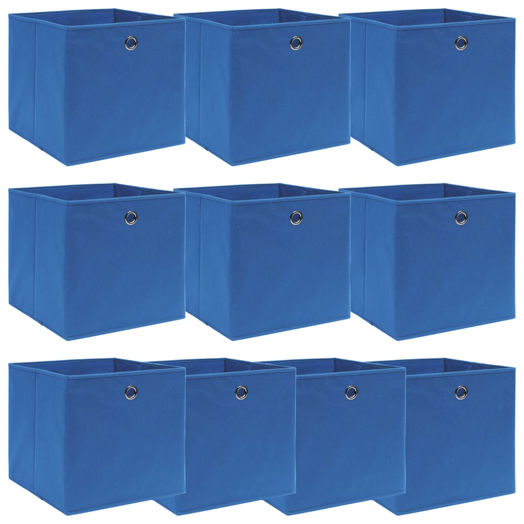 Aufbewahrungsboxen 4 Stk. Blau 32x32x32 cm Stoff